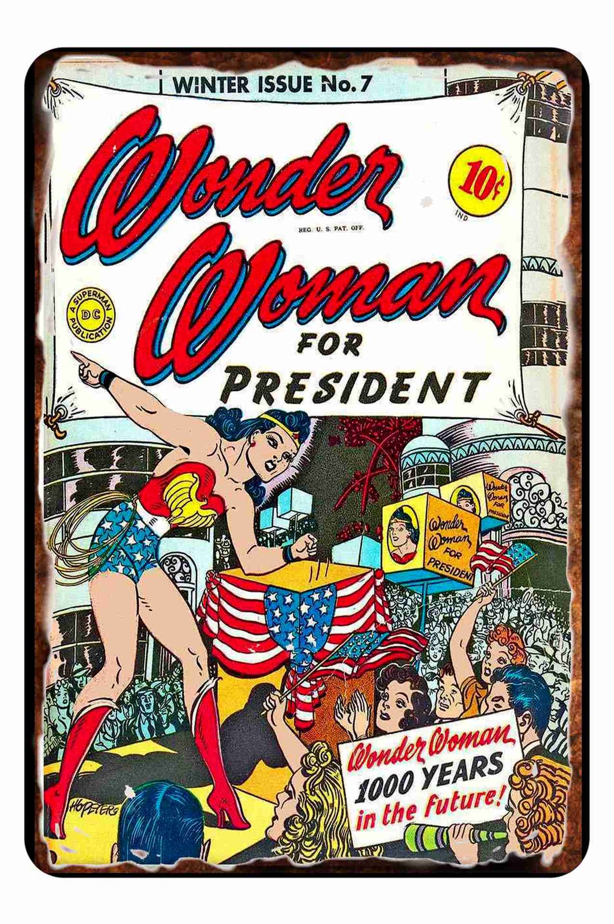 Wonder Women Comic Book Metal 8 x 12 inch Tin Sign