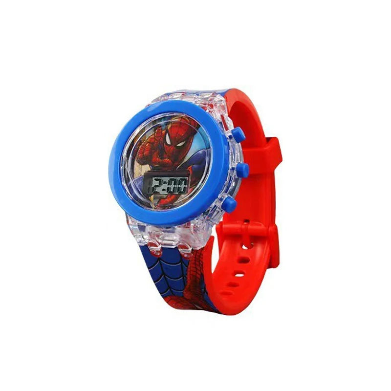Flash Colorful Light Spiderman Children's Watches for Boys Cartoon