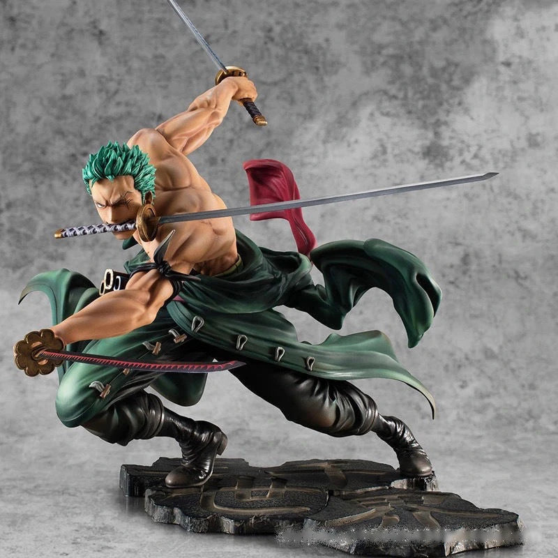 One Piece 10CM Figure Toys Anime GK Roronoa Zoro Three-blade