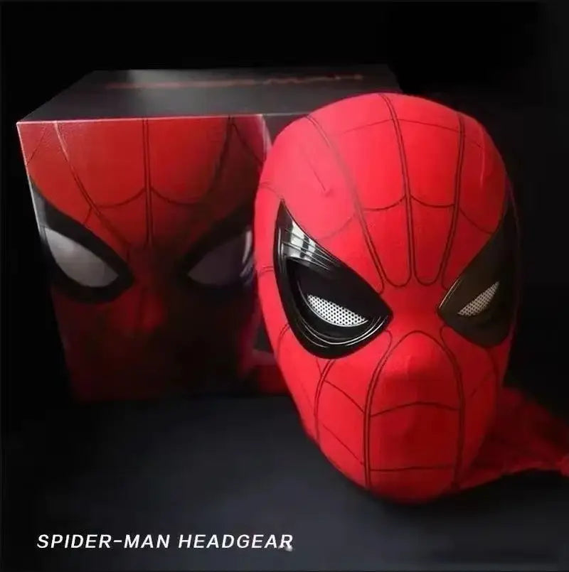 Marvel Mascara Miles Spiderman Headgear Cosplay Moving Eyes Electronic