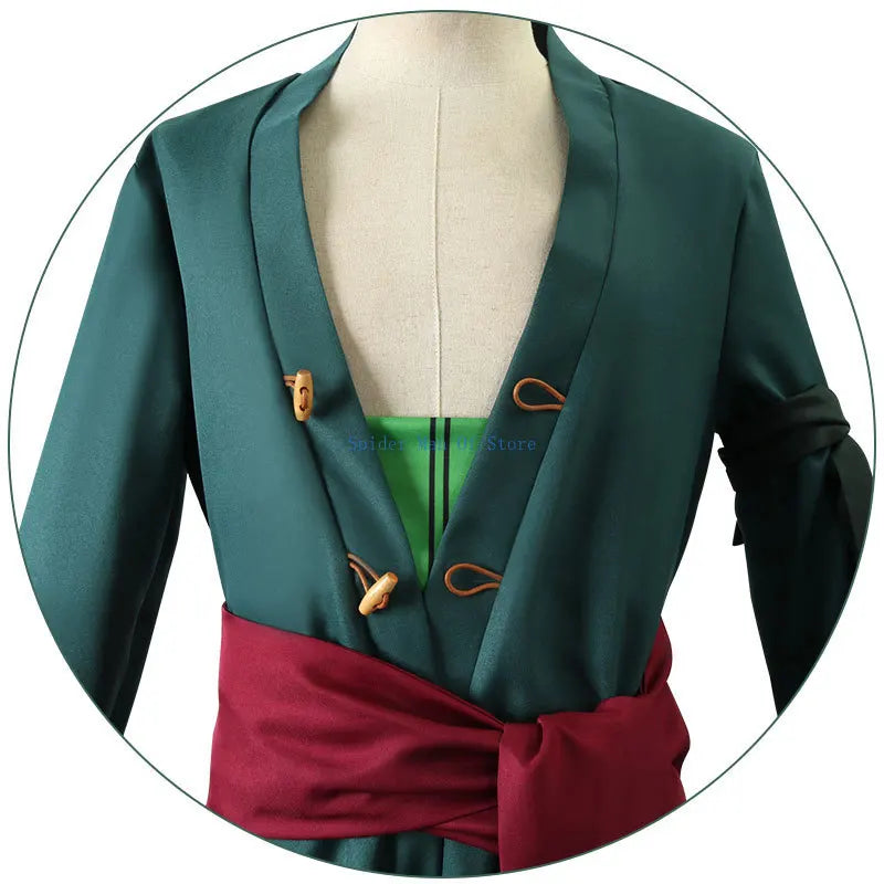 Roronoas Cosplay Costume Anime Kimono Robe Zoro Cloak Uniform