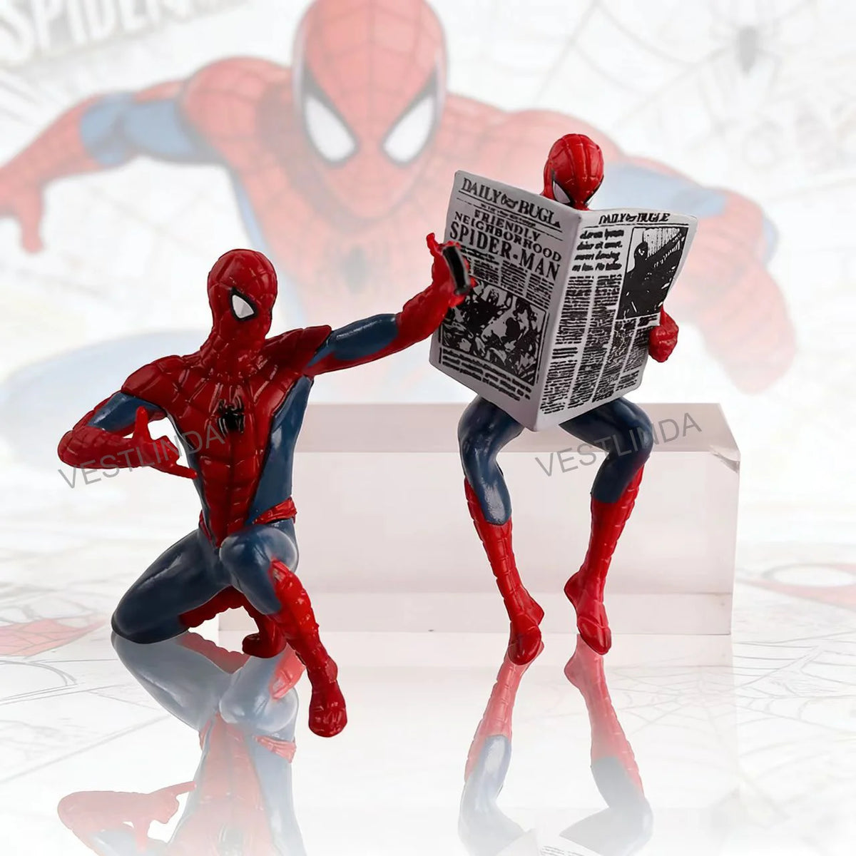 1/4PCS Superhero Spiderman Marvel Model 7-9 cm Action Doll Mini
