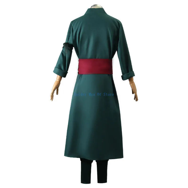 Roronoas Cosplay Costume Anime Kimono Robe Zoro Cloak Uniform