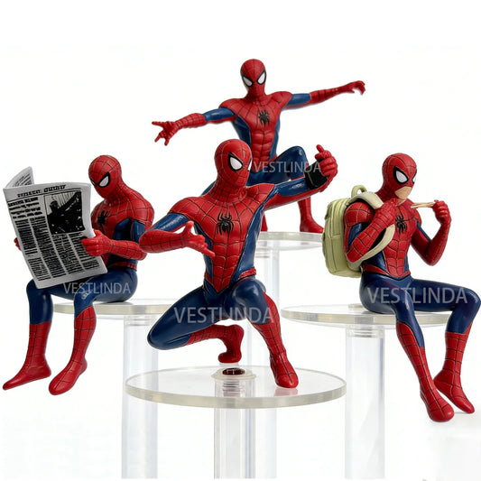 1/4PCS Superhero Spiderman Marvel Model 7-9 cm Action Doll Mini