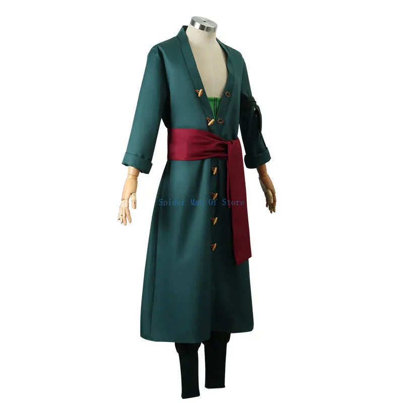 Roronoas Cosplay Costume Anime Kimono Robe Zoro Cloak Uniform