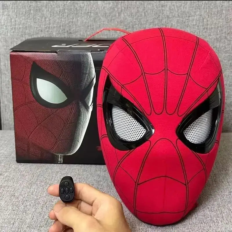 Marvel Mascara Miles Spiderman Headgear Cosplay Moving Eyes Electronic