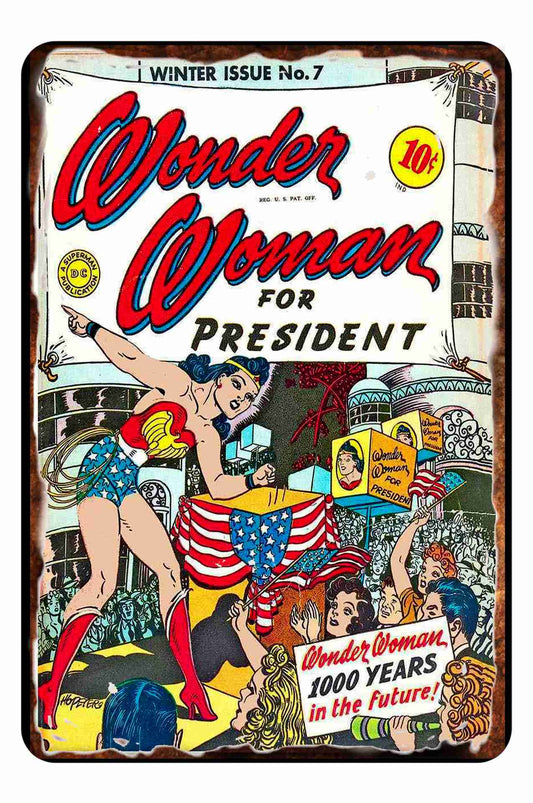 Wonder Women Comic Book Metal  8 x 12 inch Tin Sign